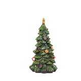 NNEDSZ Christmas Tree Figurine - Festive Resin Decoration with Ornaments, 17cm Holiday Decor