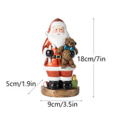 NNEDSZ Santa Claus Figurine with Bear - 18cm Festive Resin Christmas Decoration