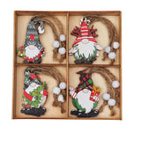 NNEDSZ (2 set)Christmas Gnome Ornaments Set - Festive Wooden Decorations for Tree, Set of 12
