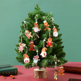 NNEDSZ (2 set)Christmas Gnome Ornaments Set - Festive Wooden Decorations for Tree, Set of 12