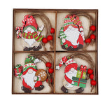NNEDSZ (2 set)Christmas Gnome Ornaments Set - Festive Wooden Decorations for Tree, Set of 12