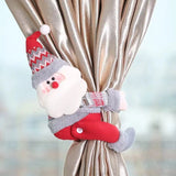 NNEDSZ Santa Claus Curtain Tieback - Plush Christmas Curtain Holder for Festive Home Decor  22*44cm 2 PCS