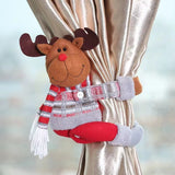 NNEDSZ Reindeer Curtain Tieback - Festive Plush Christmas Curtain Holder for Holiday Decor 27*34cm  2 pcs