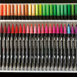 NNEDSZ 140-Color Dual-Head Brush and Fine Tip Marker Set - Vibrant Colors for Art and Craft Projects