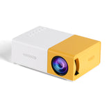 NNEDSZ Mini Home Portable Cinema Projector - LED Compact Entertainment Projector for Movies & Gaming (White+yellow)