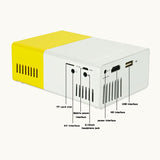 NNEDSZ Mini Home Portable Cinema Projector - LED Compact Entertainment Projector for Movies & Gaming (White+yellow)