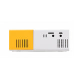NNEDSZ Mini Home Portable Cinema Projector - LED Compact Entertainment Projector for Movies & Gaming (White+yellow)