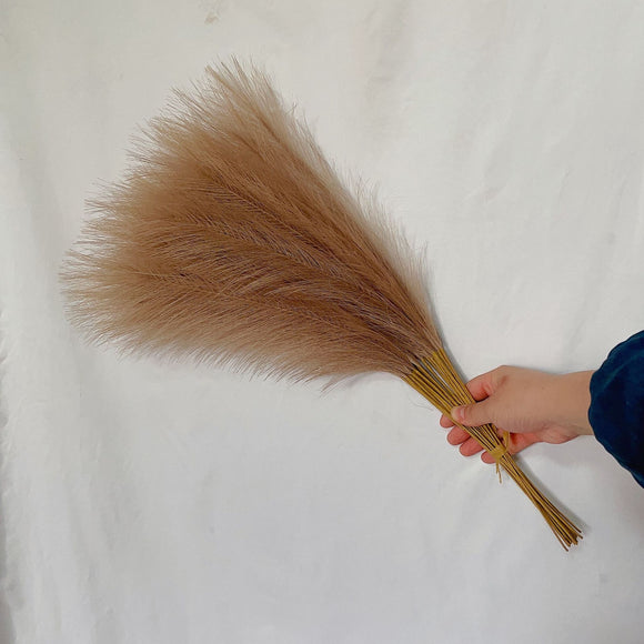 NNEDSZ 20 sticks Natural Brown Pampas Grass Bouquet-21.65