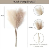 NNEDSZ 20 sticks Natural Peacock Blue Pampas Grass Bouquet-21.65" Fluffy Dried Pampas for Home Decor and Events