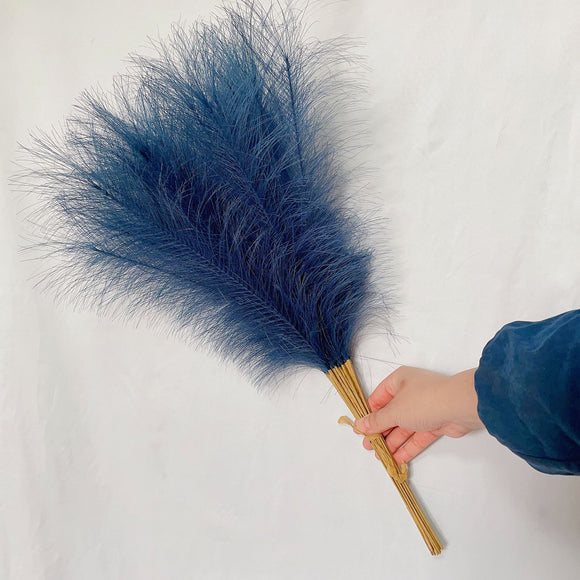 NNEDSZ 20 sticks Dark Blue Pampas Grass Bouquet-21.65