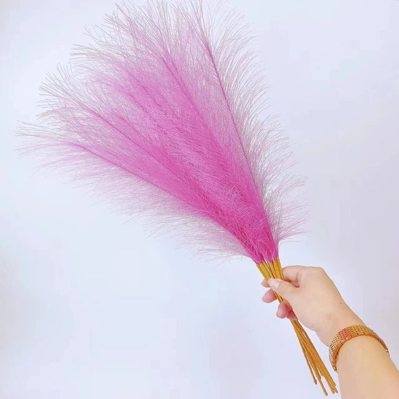 NNEDSZ 20 sticks Rose red Pampas Grass Bouquet-21.65