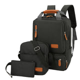 NNEDSZ 3-Piece Travel Backpack Set - Stylish Multi-Functional Backpack, Shoulder Bag & Pouch for Men & Women