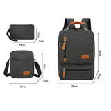 NNEDSZ 3-Piece Travel Backpack Set - Stylish Multi-Functional Backpack, Shoulder Bag & Pouch for Men & Women