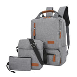 NNEDSZ 3-Piece Travel Backpack Set - Stylish Multi-Functional Backpack, Shoulder Bag & Pouch for Men & Women