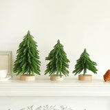 NNEDSZ Miniature Artificial Pine Tree Decoration - 11.42 Inch Tabletop Christmas Tree with Wooden Base