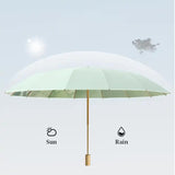 NNEDSZ Traditional Chinese Style Folding Umbrella - Yellow Floral Design with 16-Rib Structure