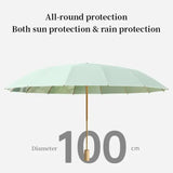 NNEDSZ Traditional Chinese Style Folding Umbrella - Yellow Floral Design with 16-Rib Structure
