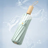 NNEDSZ Traditional Chinese Style Folding Umbrella - Yellow Floral Design with 16-Rib Structure