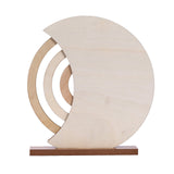 NNEDSZ Rustic Perpetual Wooden Calendar | Decorative Home & Desk Accessory 20*18cm Moon shape