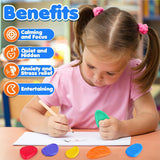 NNEDSZ Sensory Worry Stones for Kids | 6-Piece Fidget Stress Relief Set for Ages 3+(2 set, 12PCS in total)