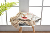 NNEDSZ Bohemian Cotton Area Rug with Tassels - Geometric Pattern, Decorative Floor Mat 60*90cm