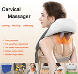 NNEDSZ Portable Shiatsu Neck and Shoulder Massager with Heat | Rechargeable 2000mAh Battery
