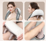 NNEDSZ Portable Shiatsu Neck and Shoulder Massager with Heat | Rechargeable 2000mAh Battery