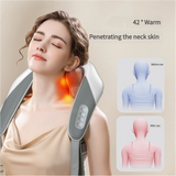 NNEDSZ Portable Shiatsu Neck and Shoulder Massager with Heat | Rechargeable 2000mAh Battery