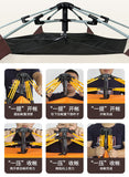 NNEDSZ 5-8 Person Hexagonal Camping Tent | Double-Layer Silver Coated Waterproof Shelter with Awning (280*280*158cm)