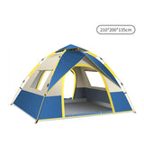 NNEDSZ Blue 3-4 Person Lightweight Camping Tent (210*200*135cm) | UV Protection Silver Coated, Dual Doors & Windows