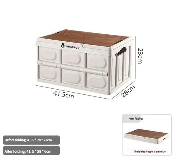NNEDSZ Collapsible White Outdoor Storage Box | Large Capacity, Foldable to 6cm, Durable Design