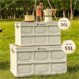 NNEDSZ 54 x 36 x 29 cm Collapsible White Outdoor Storage Box | Large Capacity, Foldable to 7 cm, Durable Design