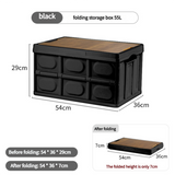 NNEDSZ 54*36*29 cm Collapsible Black Outdoor Storage Box | Large Capacity, Foldable to 7cm, Durable Design