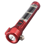 NNEDSZ Multi-Functional Safety Flashlight– Rechargeable Waterproof Emergency Torch with USB Charging, High-Lumen for Outdoor and Survival Use (Red)