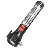 NNEDSZ Multi-Functional Safety Flashlight- Rechargeable Waterproof Emergency Torch with USB Charging, High-Lumen for Outdoor and Survival Use (Black)
