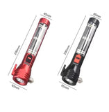 NNEDSZ Multi-Functional Safety Flashlight- Rechargeable Waterproof Emergency Torch with USB Charging, High-Lumen for Outdoor and Survival Use (Black)