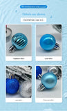 NNEDSZ 49-Piece Christmas Ornament Set - 3cm Blue, Silver Baubles for Christmas Tree Decoration