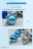 NNEDSZ 49-Piece Christmas Ornament Set - 3cm Black, Gold Baubles for Christmas Tree Decoration