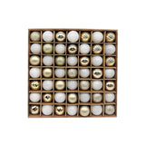 NNEDSZ 49-Piece Christmas Ornament Set - 3cm White, Gold Baubles for Christmas Tree Decoration