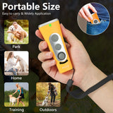 NNEDSZ Yellow Portable Ultrasonic Dog Training Device - Anti-Barking & Obedience Trainer with LED Indicator, Easy to Carry