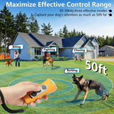 NNEDSZ Yellow Portable Ultrasonic Dog Training Device - Anti-Barking & Obedience Trainer with LED Indicator, Easy to Carry