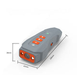 NNEDSZ Gray Rechargeable Ultrasonic Dog Trainer with LED Flashlight & Laser - Anti-Barking Device for Effective Dog Training