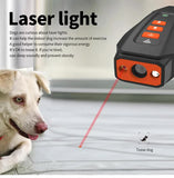 NNEDSZ Gray Rechargeable Ultrasonic Dog Trainer with LED Flashlight & Laser - Anti-Barking Device for Effective Dog Training