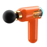 NNEDSZ LC002 Orange Portable Massage Gun - Deep Tissue Muscle Massager with 4 Heads and 9 Speed Settings