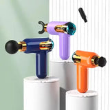 NNEDSZ LC002 Orange Portable Massage Gun - Deep Tissue Muscle Massager with 4 Heads and 9 Speed Settings
