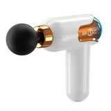NNEDSZ LC002 White Portable Massage Gun - Deep Tissue Muscle Massager with 4 Heads and 9 Speed Settings