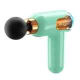 NNEDSZ LC002 Green Portable Massage Gun - Deep Tissue Muscle Massager with 4 Heads and 9 Speed Settings