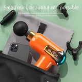 NNEDSZ LC002 Green Portable Massage Gun - Deep Tissue Muscle Massager with 4 Heads and 9 Speed Settings