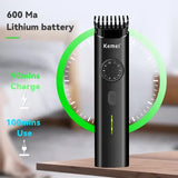 NNEDSZ KM-1247 Rechargeable Hair and Beard Trimmer - Precision Grooming Kit with USB Charging Cable, Cleaning Brush, and Oil