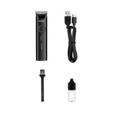 NNEDSZ KM-1247 Rechargeable Hair and Beard Trimmer - Precision Grooming Kit with USB Charging Cable, Cleaning Brush, and Oil